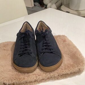 Men's Navy Suede Sneakers